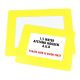 Vloer Markeringshoes Transparant met Gele rand - A4