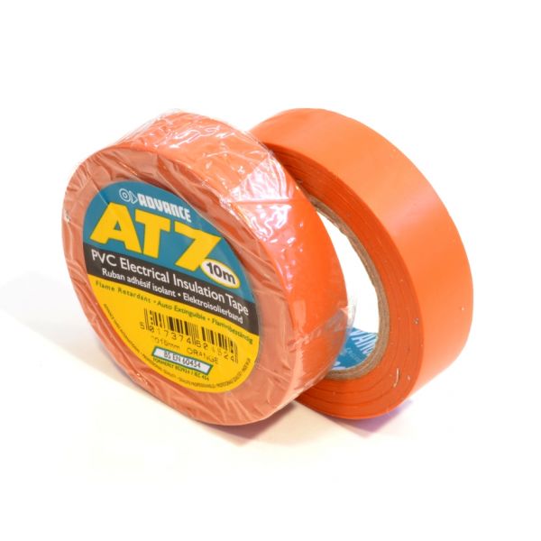 Advance AT7 PVC tape 15mm x 10m oranje