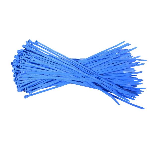 Kabelbinders 4,8 x 300 mm blauw- zak 100 stuks