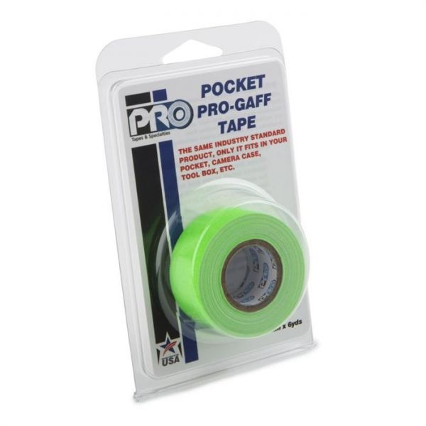 Pro Pocket Gaffa tape 24mm x 9,2m neon groen