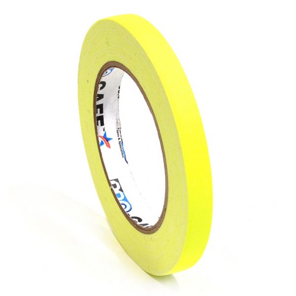 Pro-Gaff neon gaffa tape 12mm x 22,8m geel