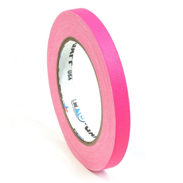 Pro-Gaff neon gaffa tape 12mm x 22,8m roze 