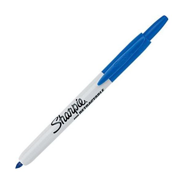 Sharpie Retractable permanent marker 1mm blauw