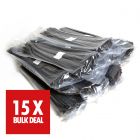Kabelbinders 4,8 x 300 mm zwart - zak 100 stuks - 15 zakken