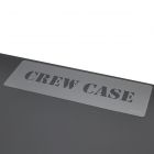 Sjabloon tekst: CREW CASE - 50mm hoog - lettertype Stencil