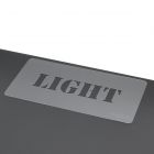 Sjabloon tekst: LIGHT - 50mm hoog - lettertype Stencil