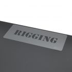 Sjabloon tekst: RIGGING - 50mm hoog - lettertype Stencil