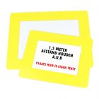 Vloer Markeringssticker Transparant met Gele rand - A4
