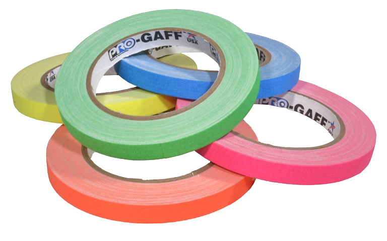 Pro-Gaff neon gaffa tape 12mm x 22,8m kleuren pakket
