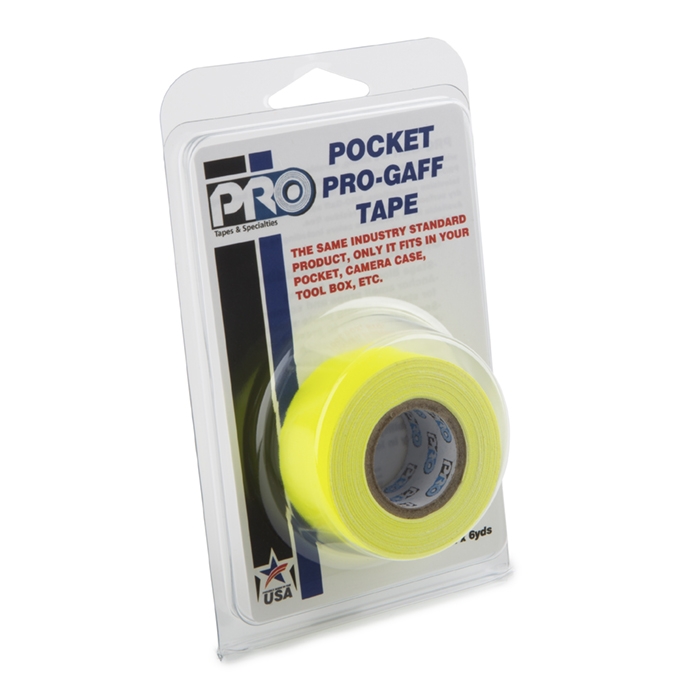 Pro Pocket Gaffa tape 24mm x 9,2m neon geel